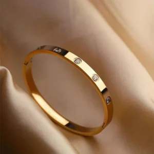 PULSEIRA/BRACELETE DOURADO DECORAÇÃO DE STRASS